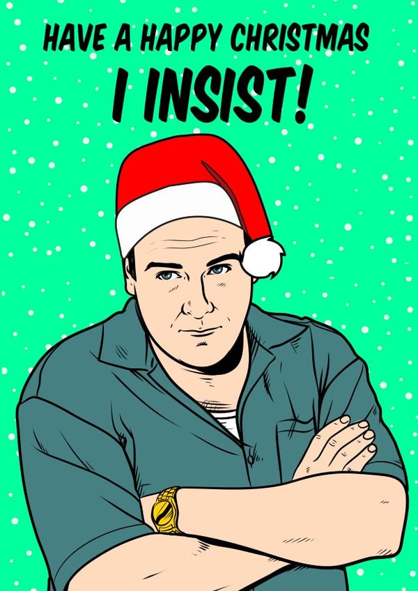 Tony Soprano Christmas card created by Graham Sanders