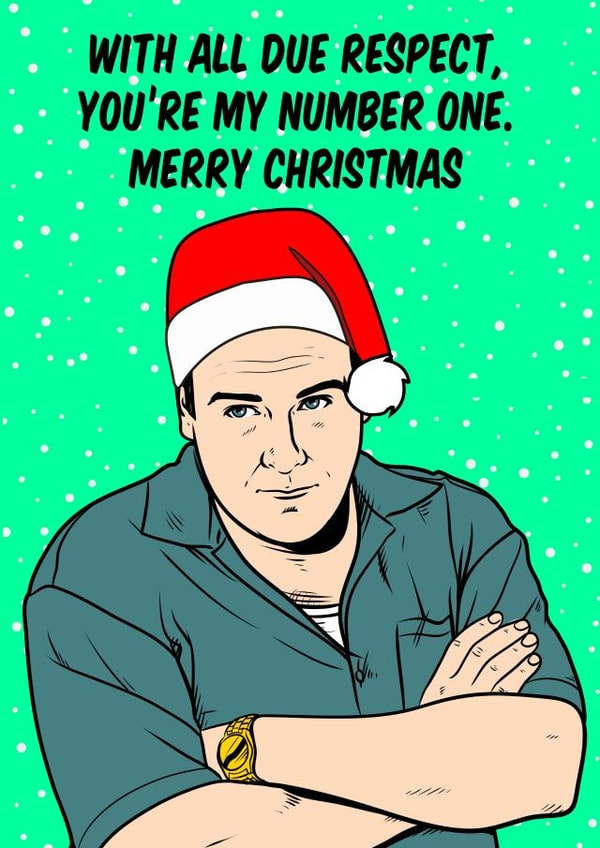 Tony Soprano from the tv series, The Sopranos Christmas card created by Graham Sanders