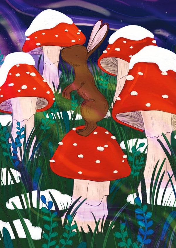Whimsy and Magic Toadstool Forest Christmas Card created by Pixiecraft