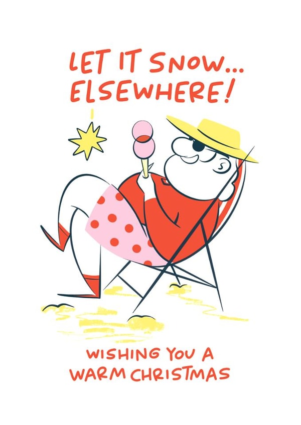 Funny Christmas Card - Santa's Beach Break created by Sabrin Deirani