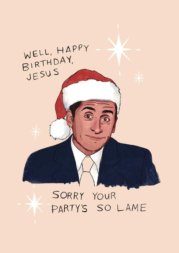 Funny Christmas Card - Michael Scott from the American Office created by Studio Smallpiece
