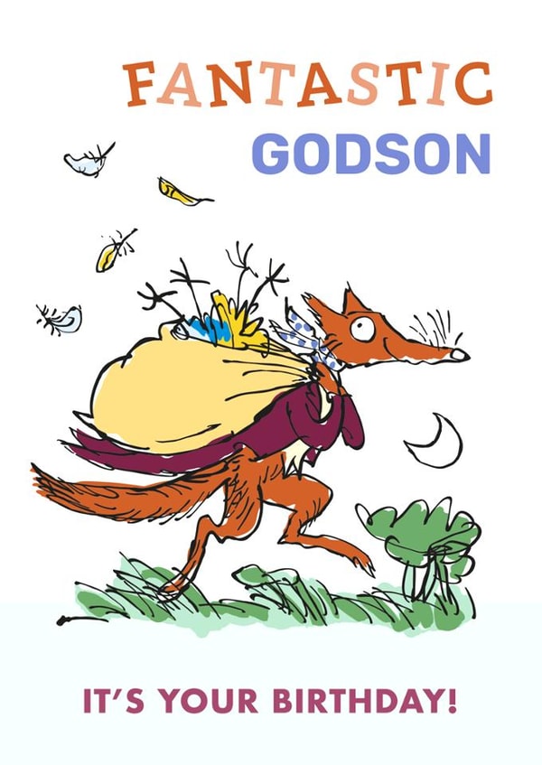 Fantastic Mr. Fox Birthday Card – Godson created by Danilo
