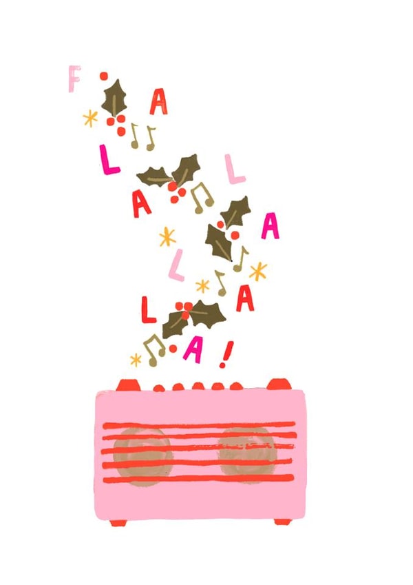 Fa La La Christmas Radio Card created by Jade Fisher