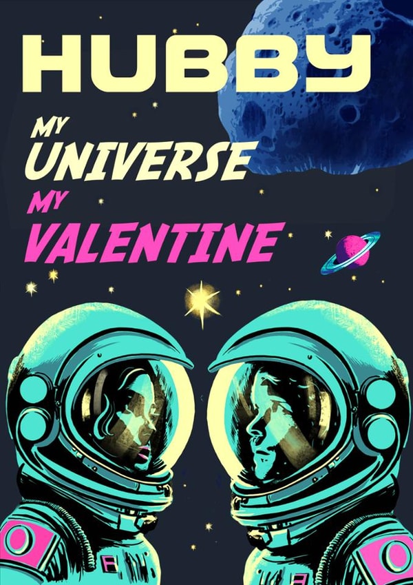 Arty Valentine's Day Card - Husband - My Universe created by Rocket68