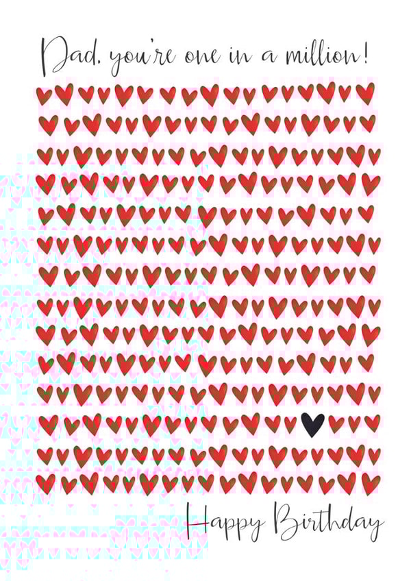 Classic Birthday Card - For Dad - One In A Million created by The Boy and the Bear