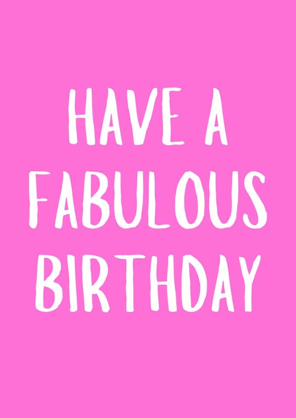 Cute Birthday Card - Fabulous Birthday - For Her created by Amy (Hedgecards)