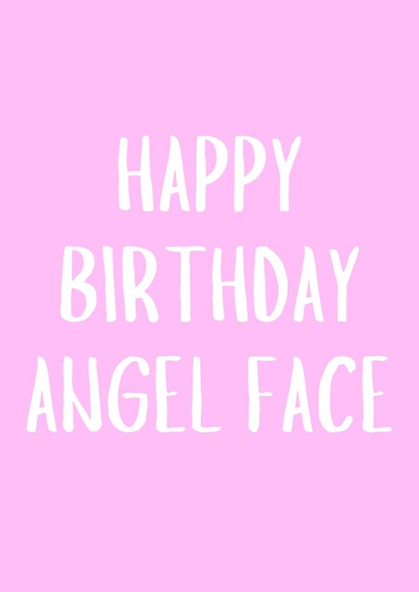 Cute Birthday Card - For Her - Angel Face created by Amy (Hedgecards)