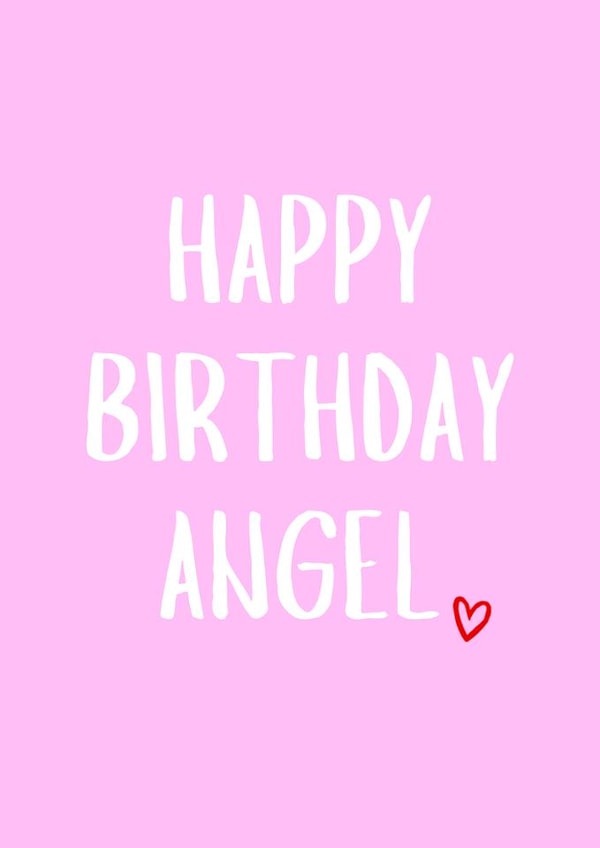 Cute Birthday Card - For Her - Angel created by Amy (Hedgecards)