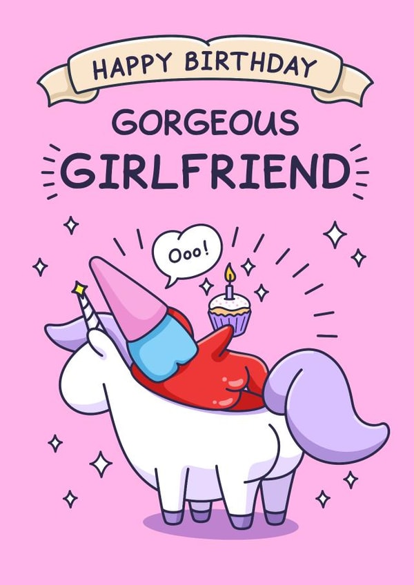 Funny Birthday Card - For Girlfriend - Gorgeous Girlfriend created by Cheeky Legends