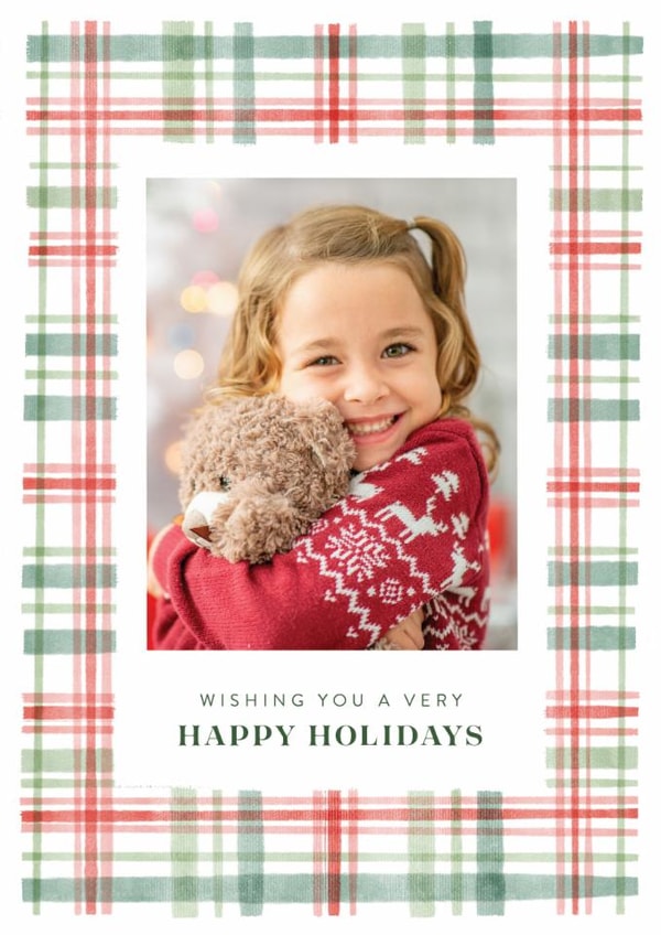 Classic Christmas Card - Tartan Frame created by Laura Bercovich
