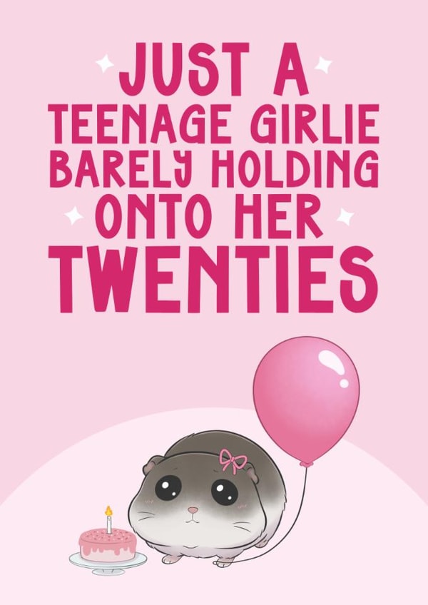 Funny Birthday Card - For Her - Sad Hamster Meme created by Sundiva Designs