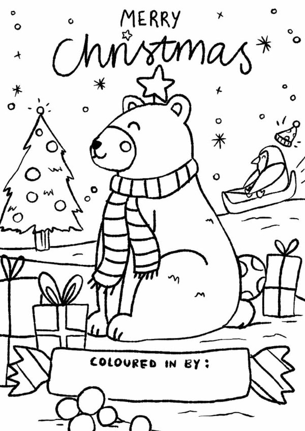 Colour in Christmas card for Children - Truly ‘Thortful’ created by Laura