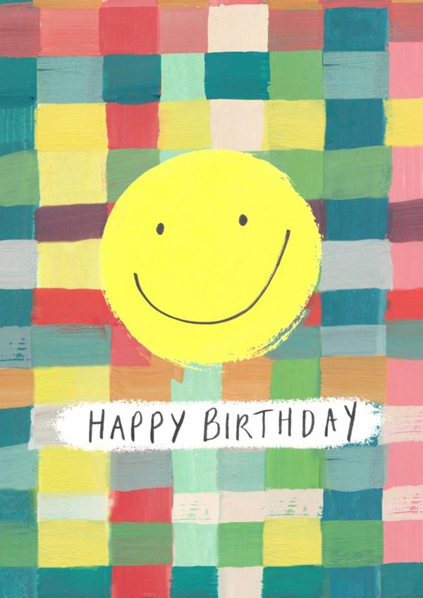 Arty Birthday Card - Smiley Face created by Just like Sophie