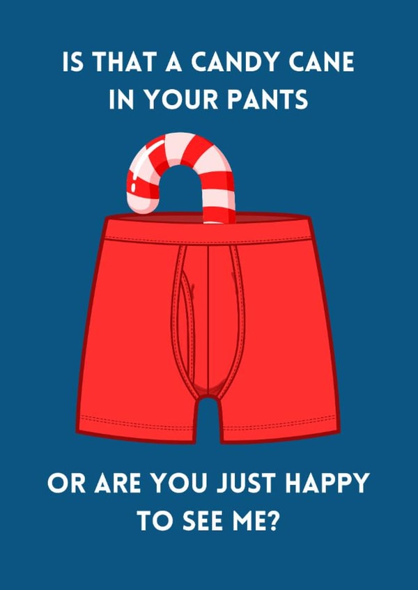 Funny Candy Cane Christmas Card For Significant Other created by Alana Lyman