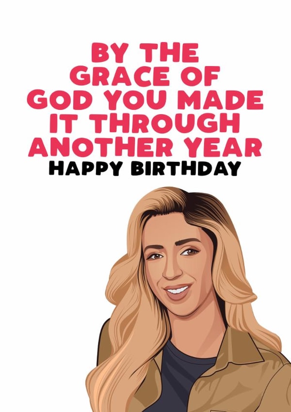Funny Birthday Card - GK Barry - By The Grace Of God created by Filthy Sentiments