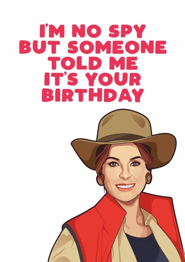 Funny Birthday Card - Coleen Rooney - I'm No Spy created by Filthy Sentiments