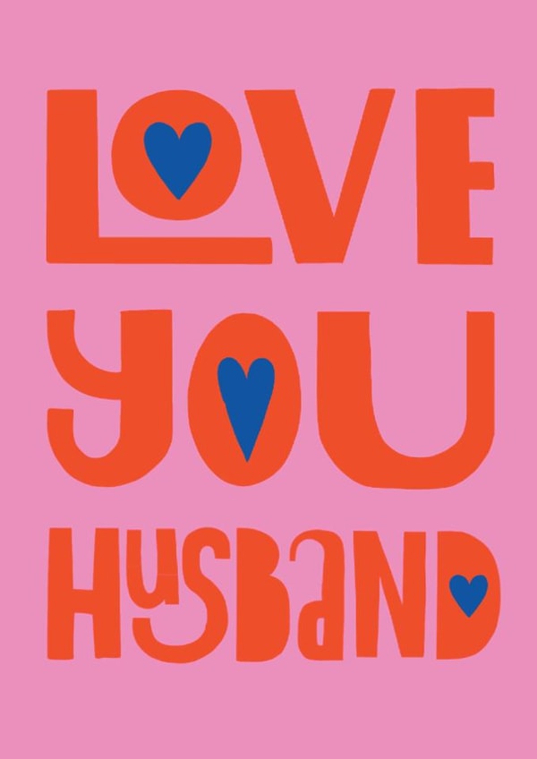 Arty Valentine's Day Card - Love You Husband created by Lucy Maggie Designs