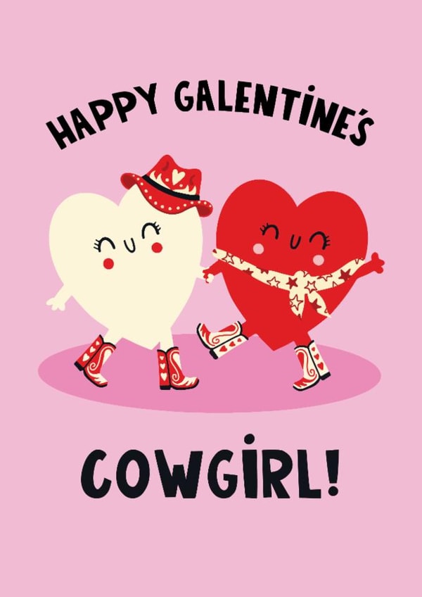 Cute Galentine's Day Card - Cowgirl Hearts created by Lucy Maggie Designs