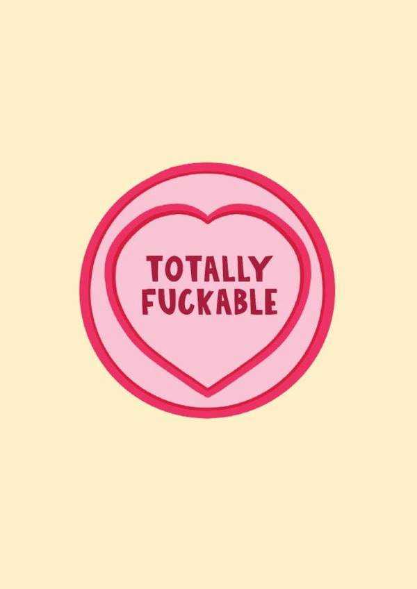 Cheeky Valentine's Day Card - Loveheart - Sweet created by Lucy Maggie Designs