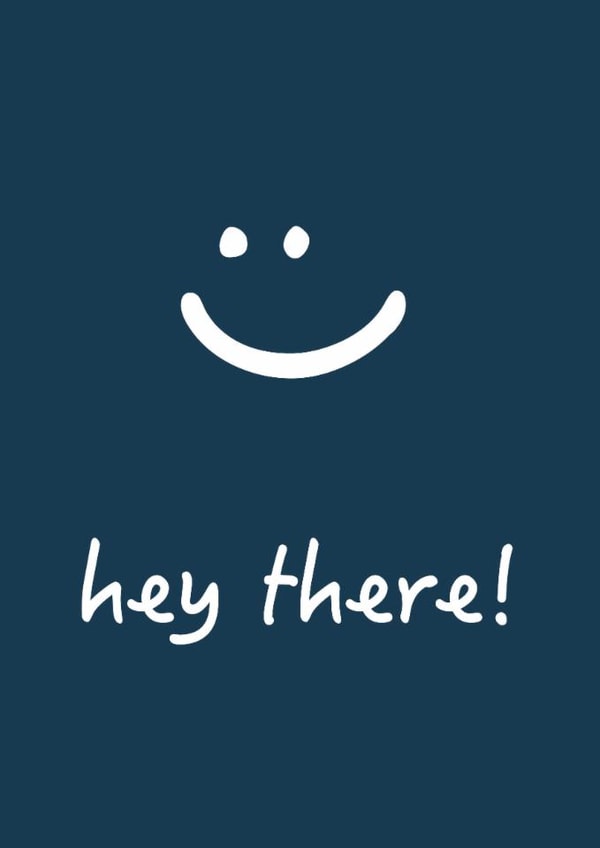 Smiley greetings card to send to a friend! created by Samuel Alexander Design