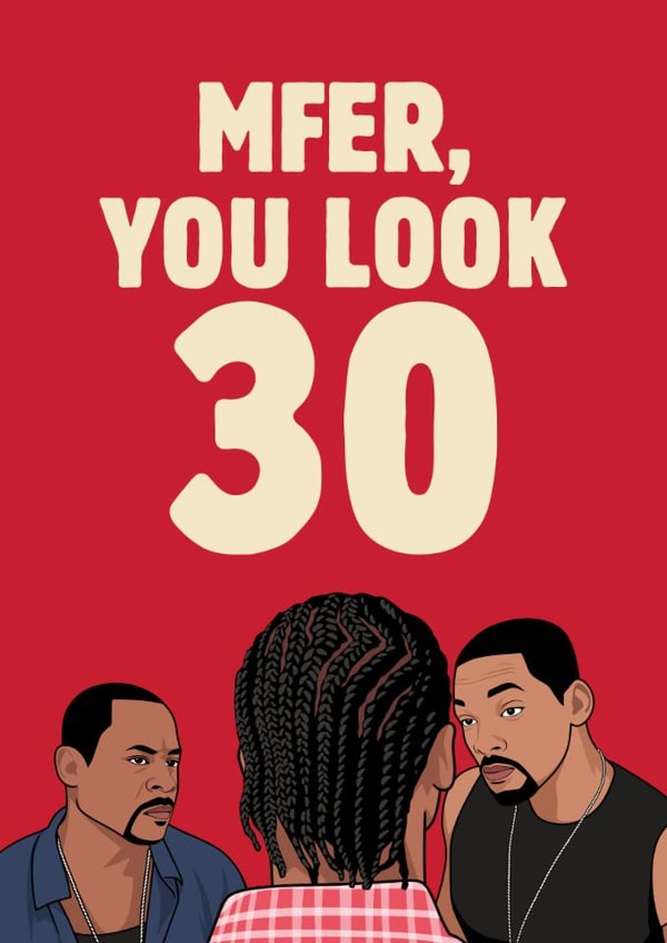 Funny Birthday Card - Bad Boys 2 - Will Smith & Martin Lawrence created by Sundiva Designs