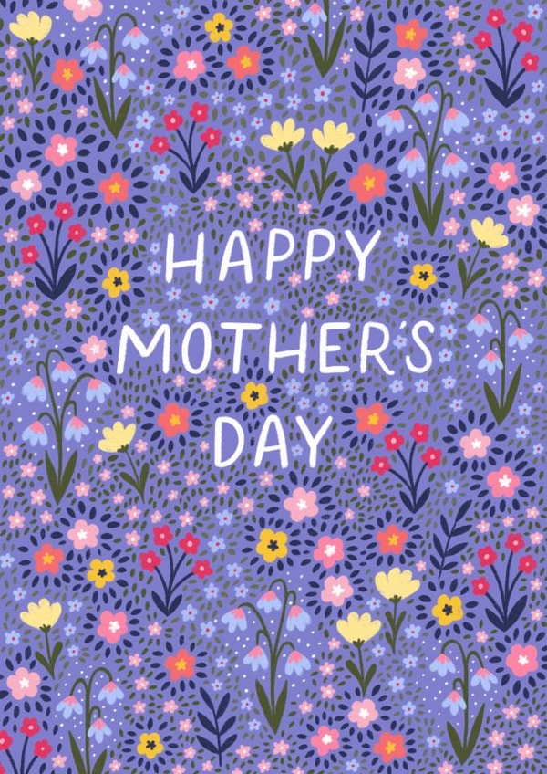 Pretty Purple Mother's Day Card - For Her - Flowers created by Pear Tree Press