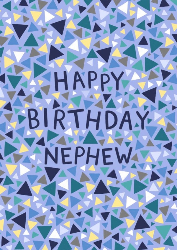 Classic Birthday Card - For Nephew - Geometric Pattern created by Pear Tree Press
