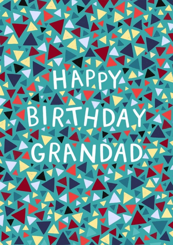 Classic Birthday Card - Geometric Pattern - For Grandad created by Pear Tree Press