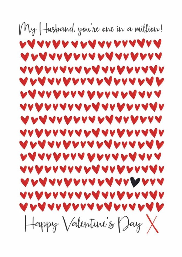 Heartfelt Valentine's Day - For Husband - One In A Million created by The Boy and the Bear