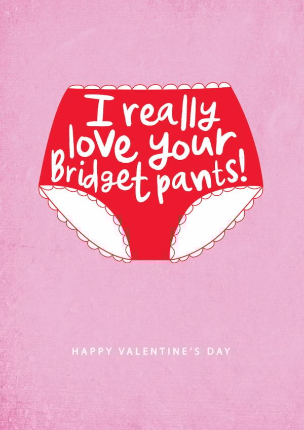 Cute Valentine's Day Card - Knickers - Bridget Pants! created by The Boy and the Bear