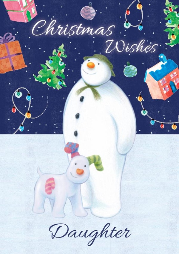 Snowman Christmas Card For Daughter – Festive Wishes | thortful