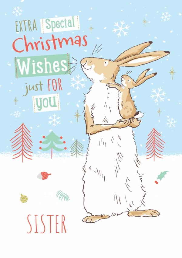 Guess How Much I Love You Christmas Card for Sister created by Danilo