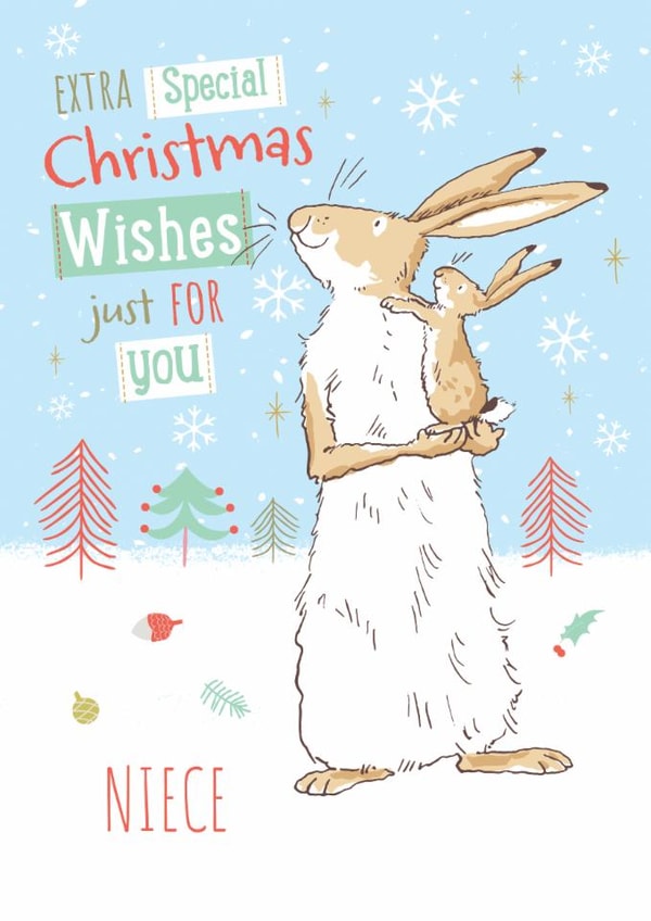 Guess How Much I Love You Christmas Card For Niece created by Danilo