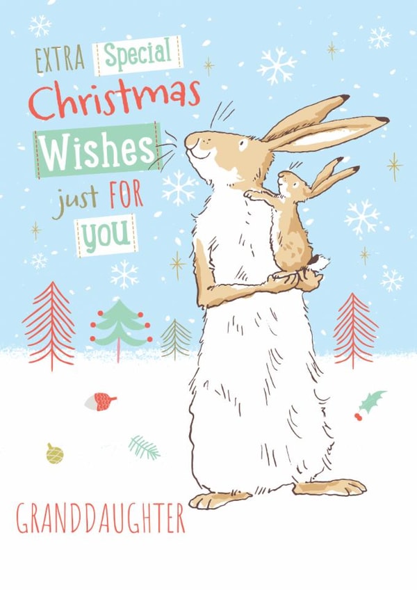 Guess How Much I Love You Christmas Card For Granddaughter created by Danilo