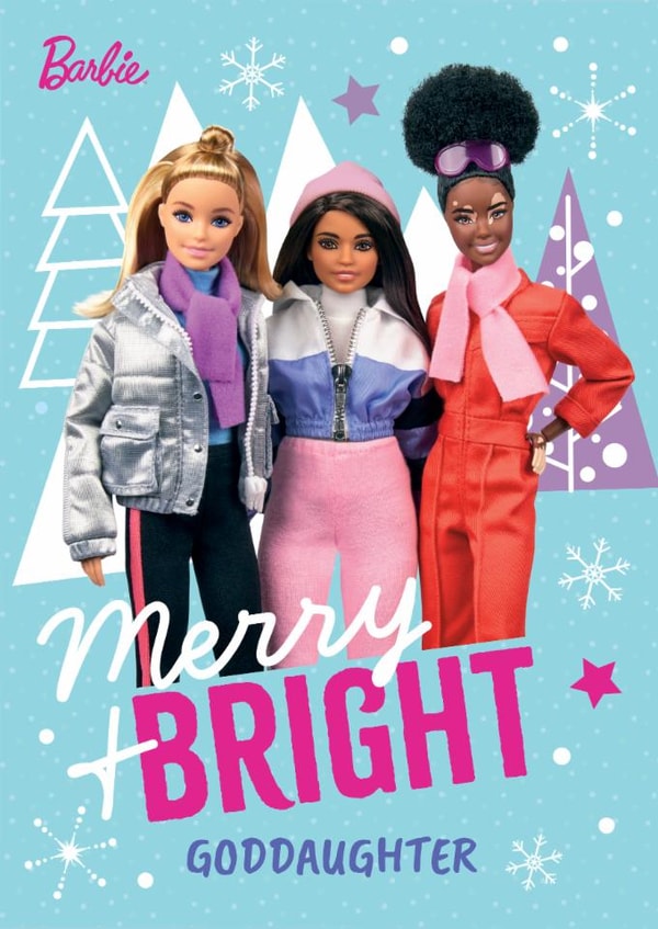 Barbie Merry + Bright Christmas Card for Goddaughter created by Danilo