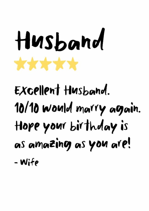 Heartfelt Birthday Card - For Husband - From Wife created by The Stamford Press
