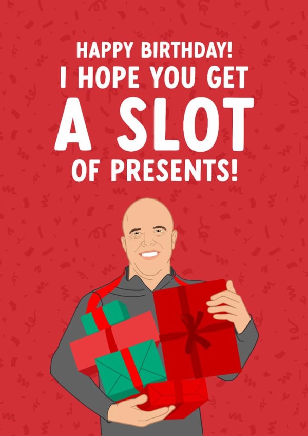 Funny Birthday Card - Arne Slot - Pun created by The Cake Thief