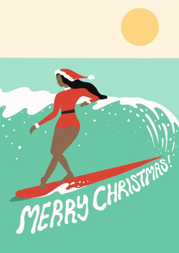 Surf Christmas card created by Laura McHugh