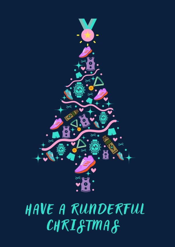 Cute Christmas card for your running friends and loved ones! created by Better for a run