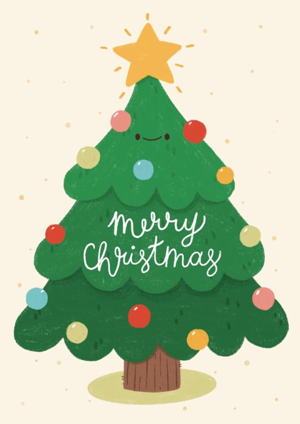 Cute Christmas card for someone special - Merry Christmas - Christmas tree created by The Corner House Crafts