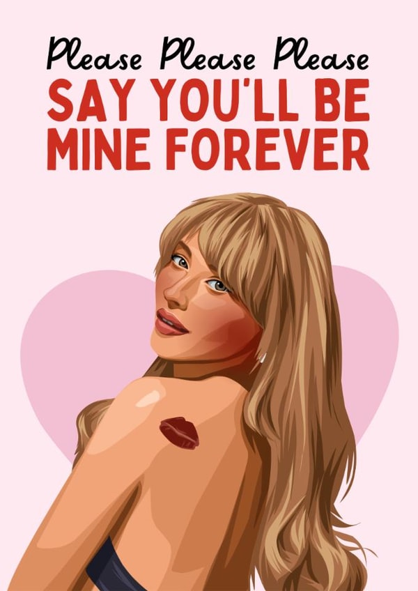 Cute Valentine's Day Card - Sabrina Carpenter - Forever created by Sundiva Designs