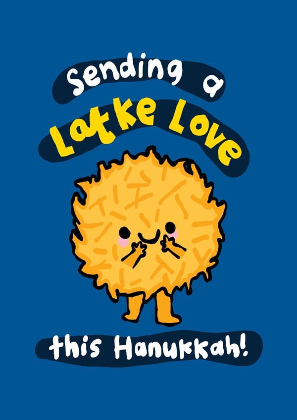Cute Hanukkah Card - Latke Love created by The Playful Indian