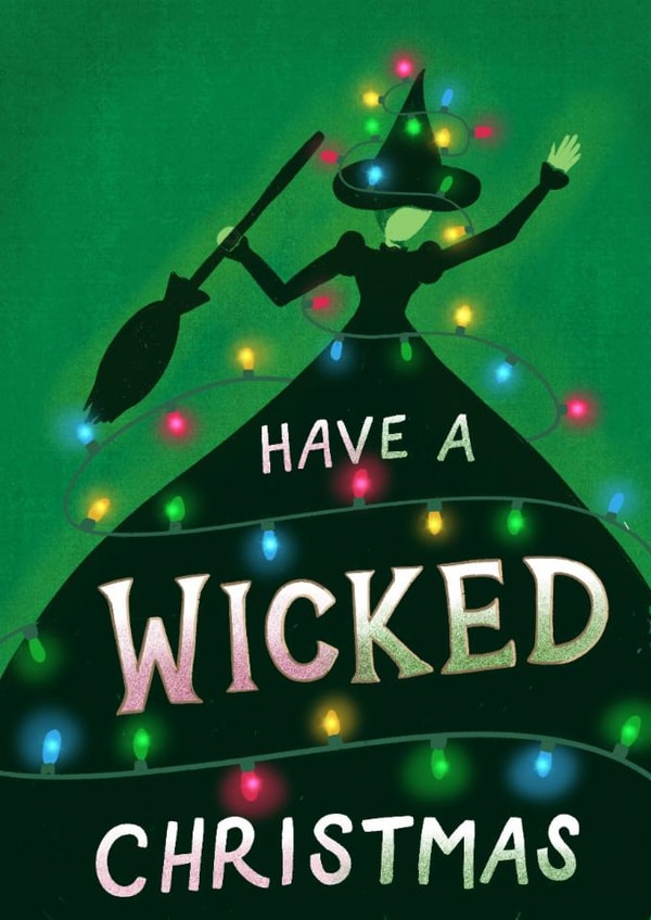 Cute Christmas Card - Wicked - Elphaba created by Silky Rose Design