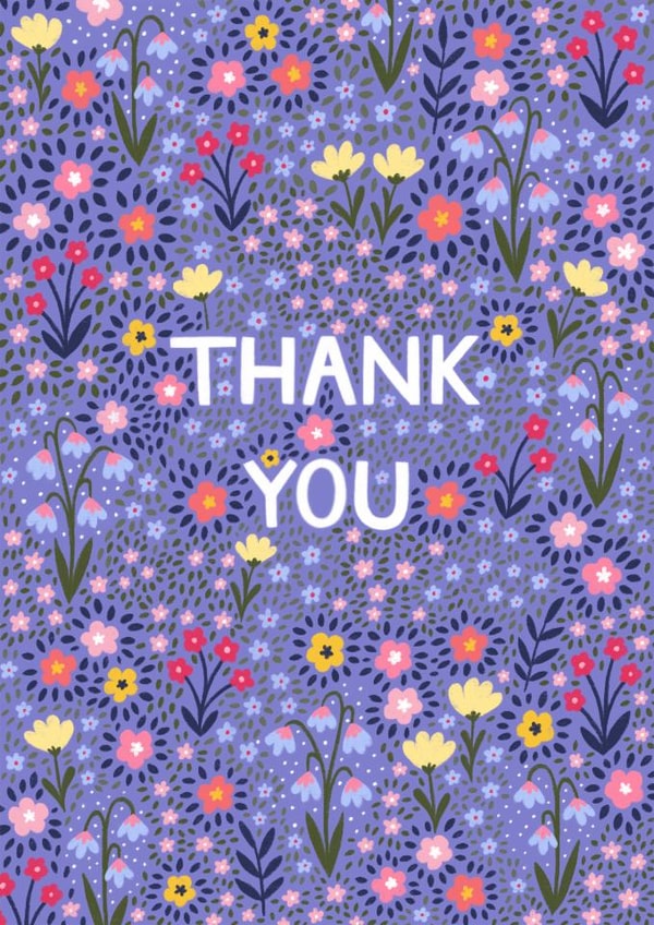 Pretty Thank You Card - Spring Florals created by Pear Tree Press