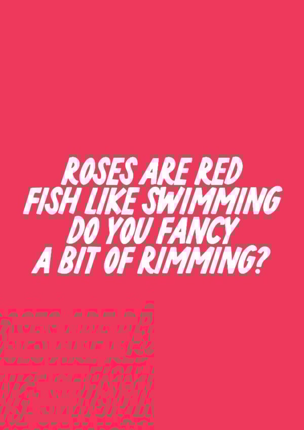 Rude Valentine's Day Card - Rimming created by The Marmalade Cat