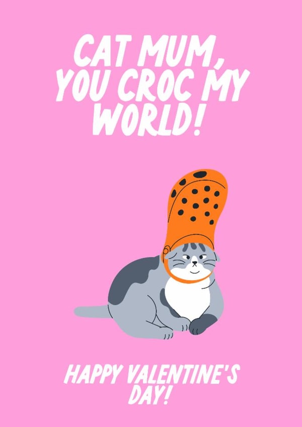 Cute Valentine's Day Card - From The Cat - Cat Mum created by The Marmalade Cat