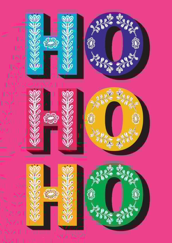 A contemporary styled Christmas card. created by YouBloom