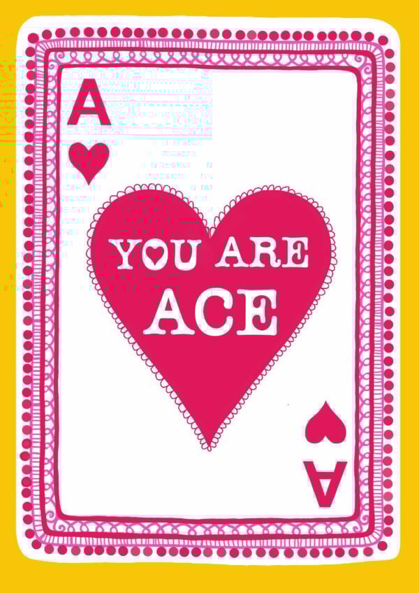 Arty Thank You Card - You Are Ace created by YouBloom