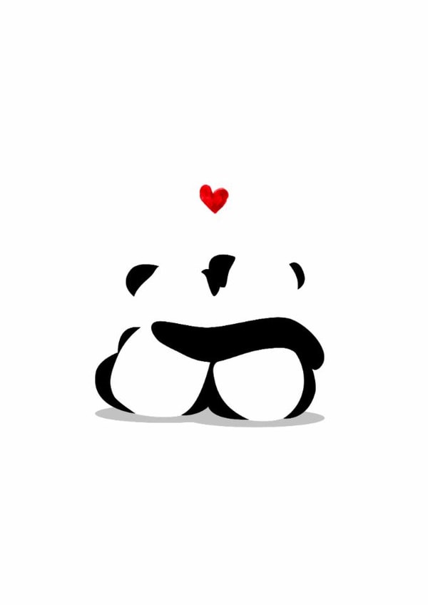 Cute Panda Bear Valentines Card for Boyfriend Girlfriend Husband Wife. Love hugs created by Swizzoo