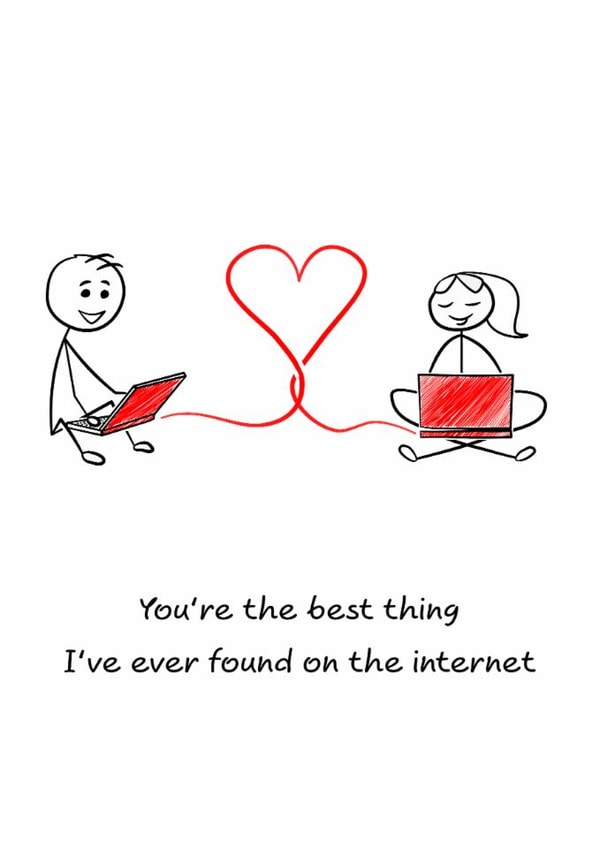 Cute Valentine's Day Card - Best Thing I've Found On The Internet created by Swizzoo